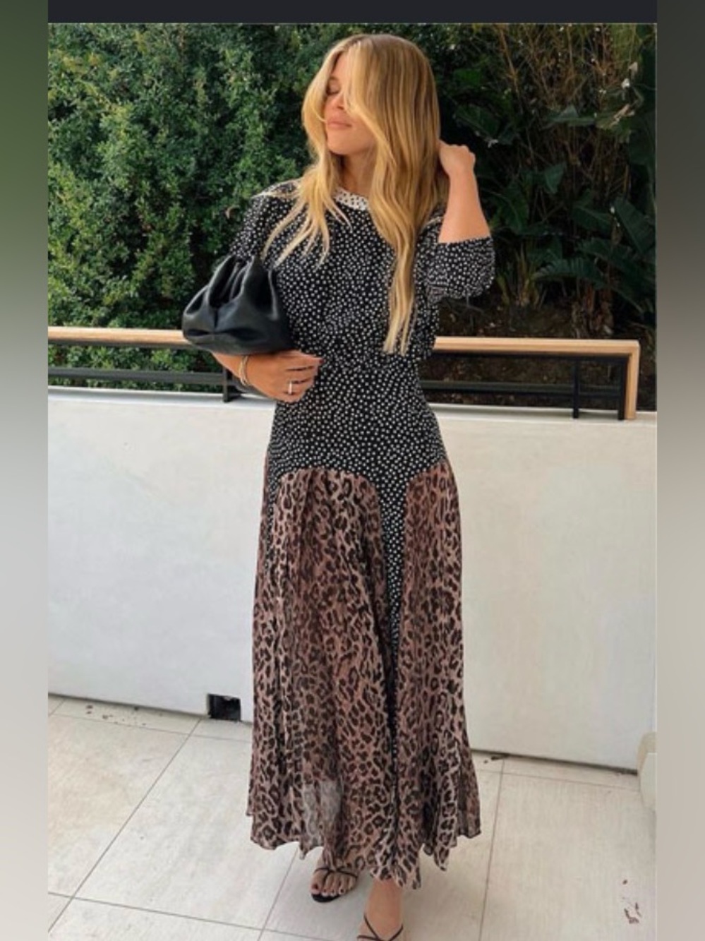RIXO Meg Leopard Polka Midi Dress NWT size US 4 / XS SOLD OUT